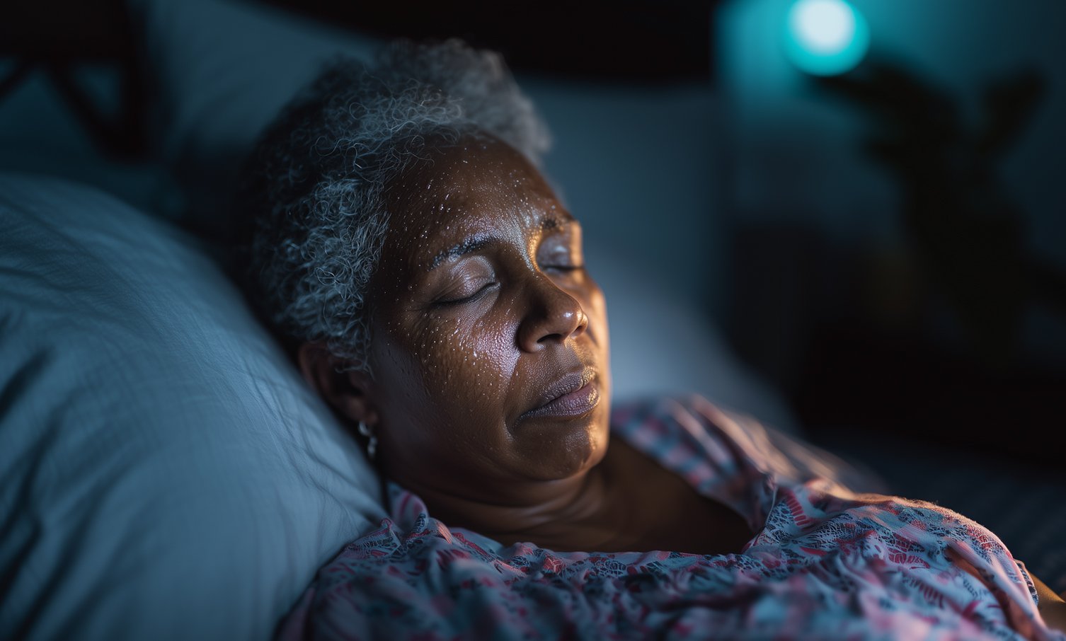 afroamerican in hotflashes at night menopause