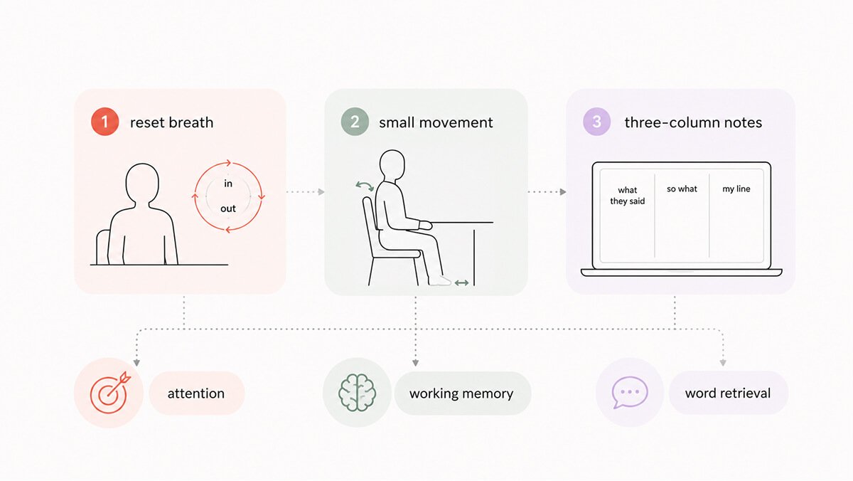 How to fix menopause brain fog in a meeting