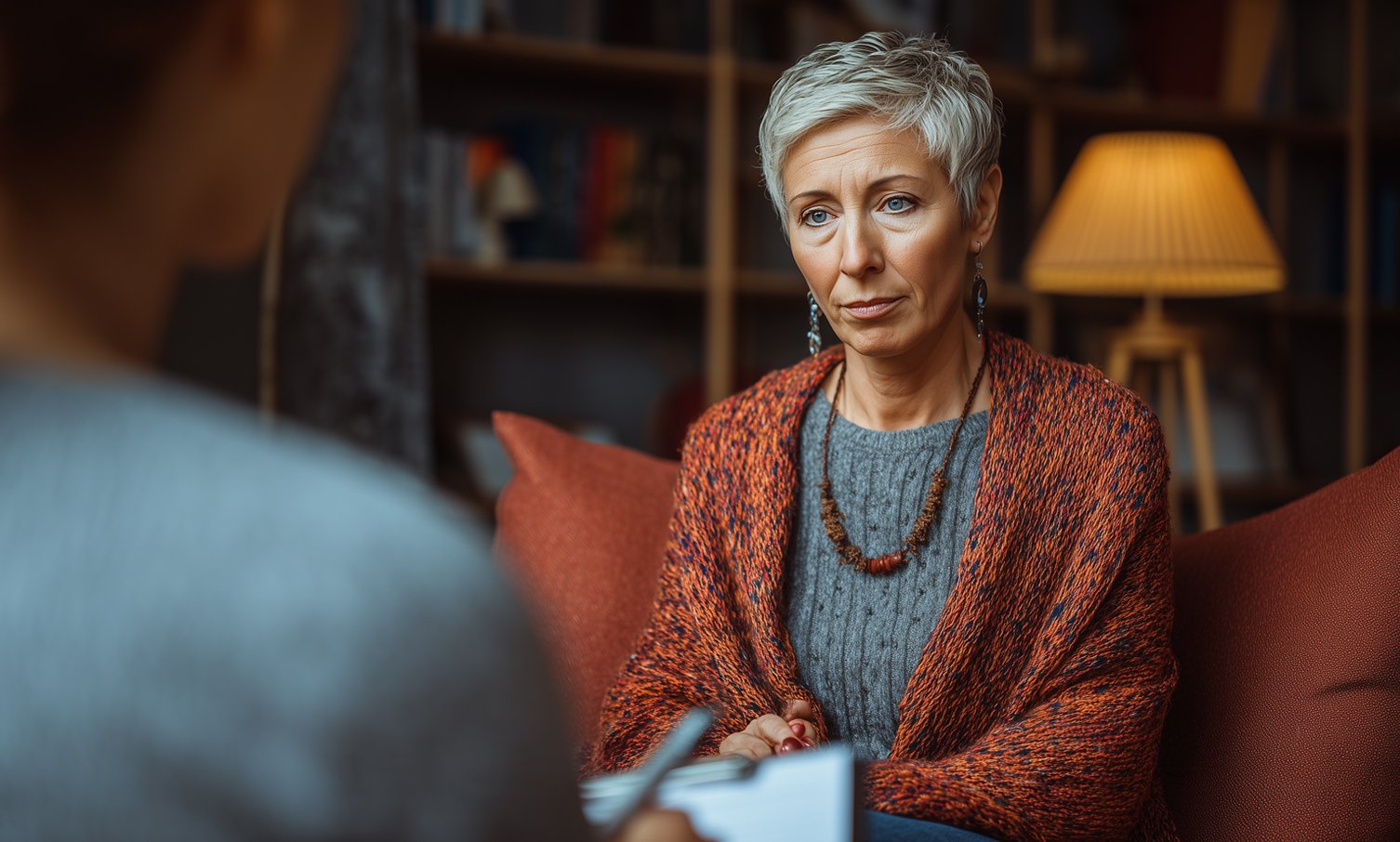 woman in cognitive behavioral therapy