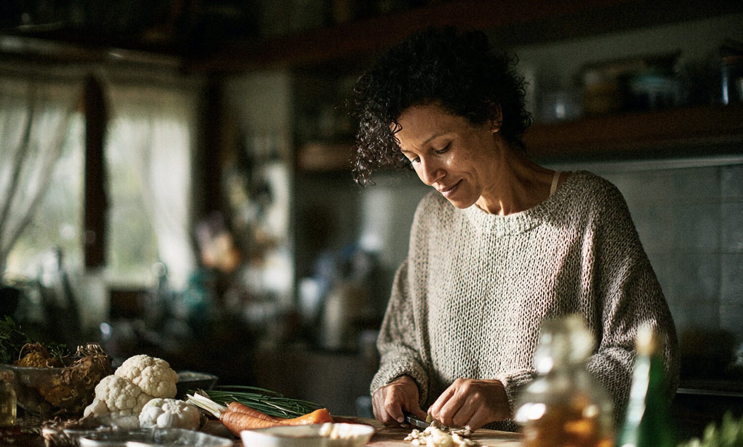 4.2.2_mixed-race_woman_in_her_50s_making_protein_full_food-1-aspect-ratio-1506-906