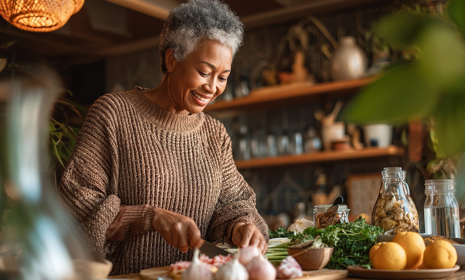 4.2.2_mixed-race_woman_in_her_50s_making_protein_full_food-aspect-ratio-1506-906