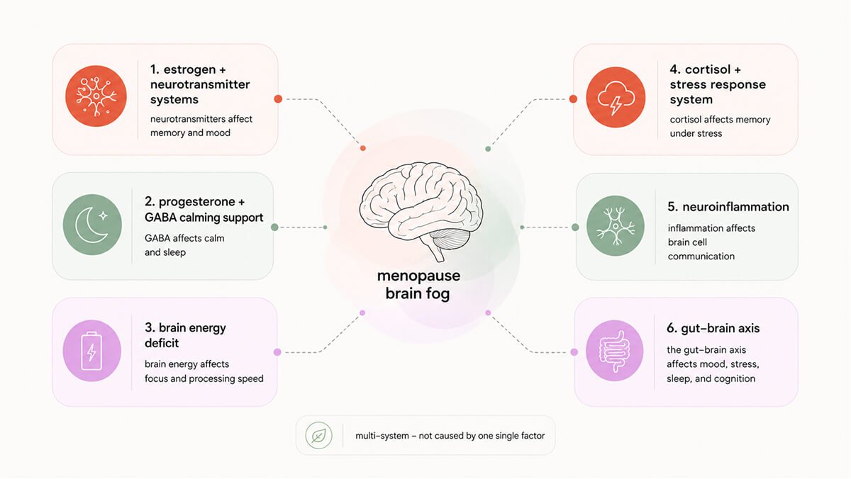 Six biological mechanisms that drive perimenopause brain fog